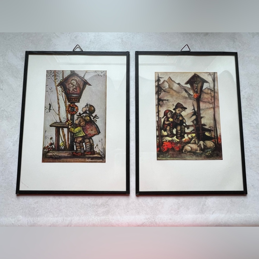 Hummel vintage prints wall decor